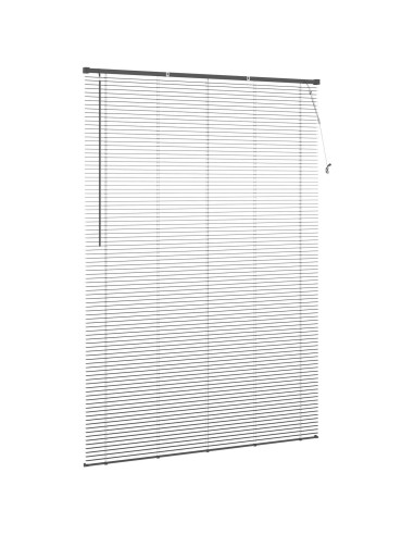 Tenda Veneziana Regolabile Grigio Argento 213 x 160 cm PVC