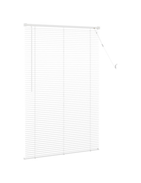 Tenda Veneziana Regolabile Bianco 150 x 100 cm PVC