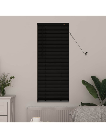 Tenda Veneziana Regolabile Nero 150 x 50 cm PVC