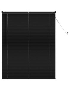 Tenda Veneziana Regolabile Nero 150 x 110 cm PVC 2