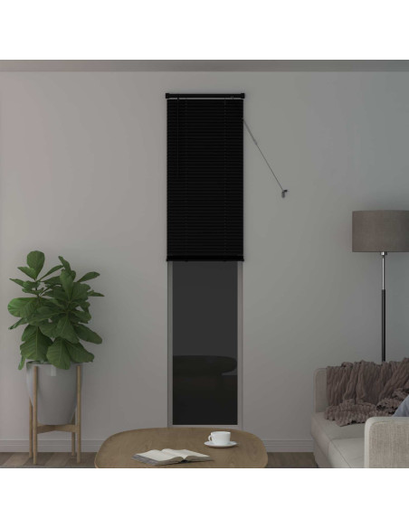 Tenda Veneziana Regolabile Nero 213 x 50 cm PVC