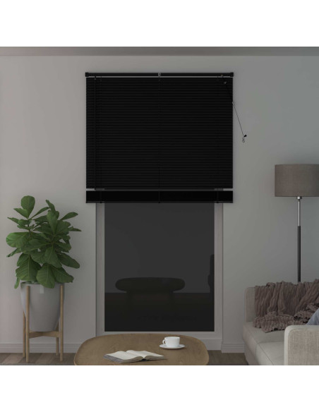 Tenda Veneziana Regolabile Nero 213 x 110 cm PVC