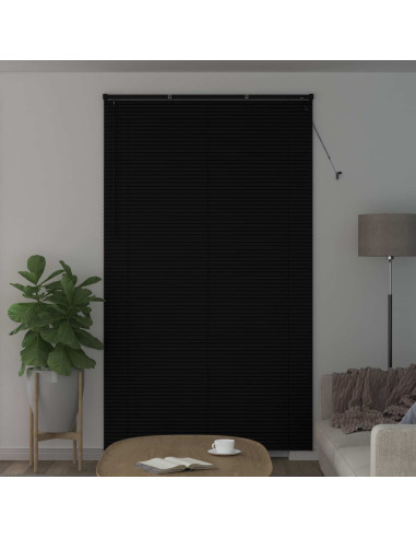 Tenda Veneziana Regolabile Nero 213 x 130 cm PVC