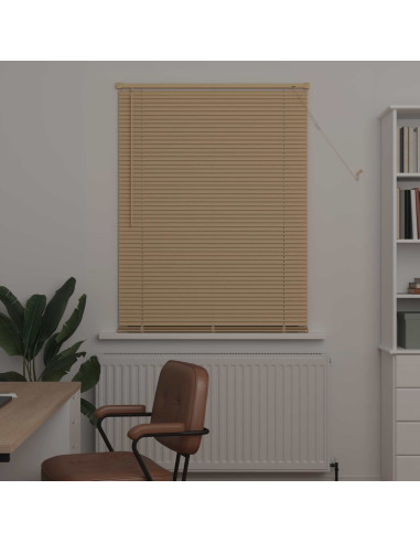 Tenda Veneziana Marrone Chiaro con Motivo 150 x 90 cm PVC