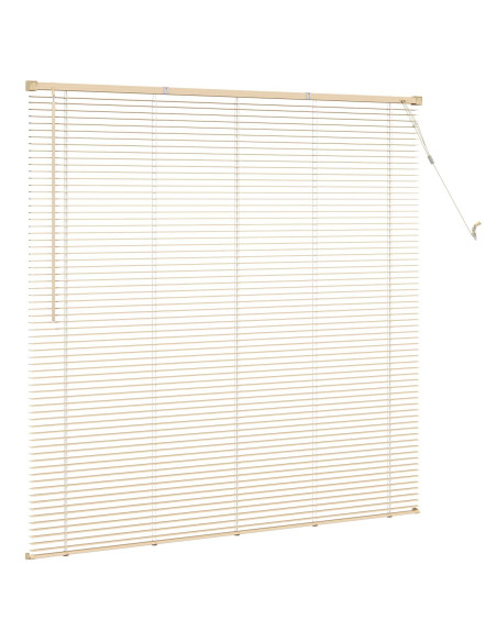 Tenda Veneziana Marrone Chiaro con Motivo 150 x 130 cm PVC