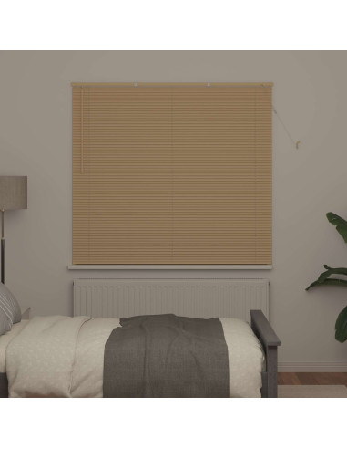 Tenda Veneziana Marrone Chiaro con Motivo 150 x 140 cm PVC