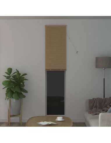 Tenda Veneziana Marrone Chiaro con Motivo 213 x 60 cm PVC