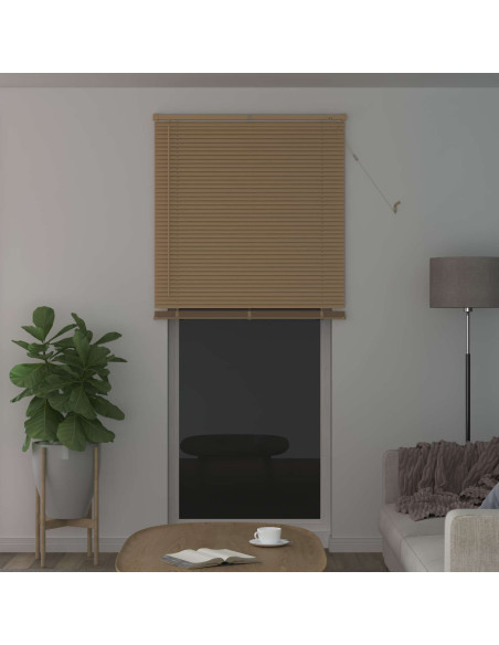 Tenda Veneziana Marrone Chiaro con Motivo 213 x 80 cm PVC