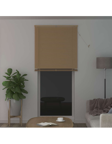 Tenda Veneziana Marrone Chiaro con Motivo 213 x 90 cm PVC