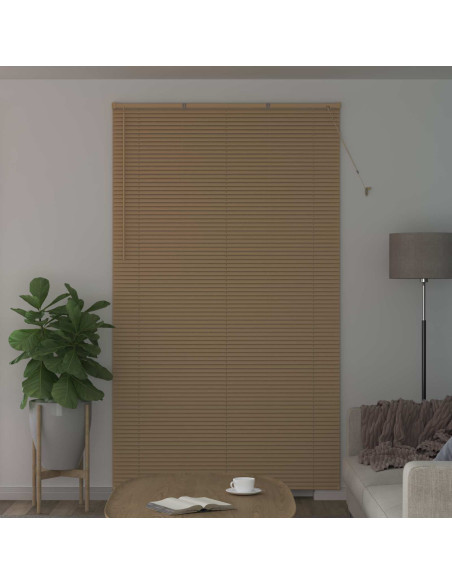 Tenda Veneziana Marrone Chiaro con Motivo 213 x 140 cm PVC