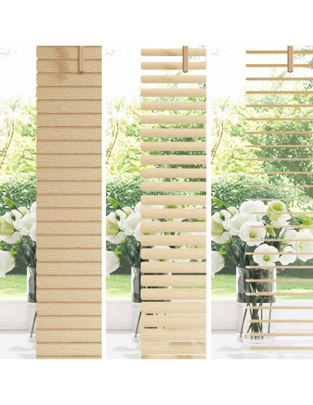 Tenda Veneziana Marrone Chiaro con Motivo 213 x 150 cm PVC