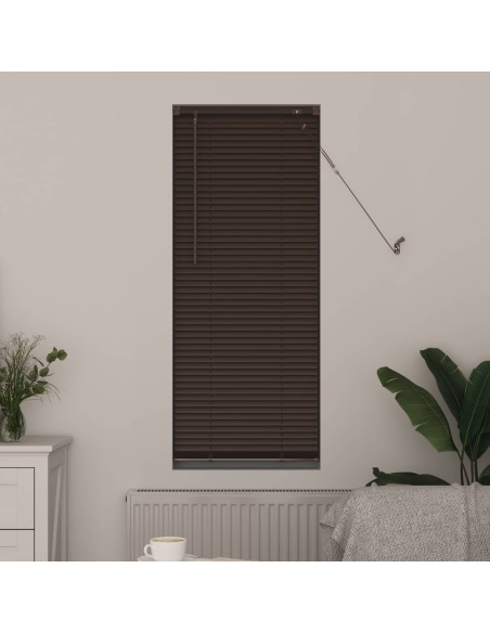 Tenda Veneziana Marrone Scuro con Motivo 150 x 40 cm PVC