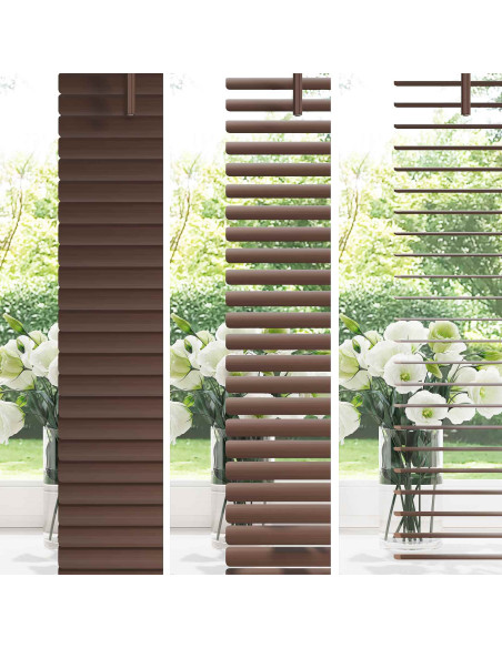 Tenda Veneziana Marrone Scuro con Motivo 150 x 50 cm PVC