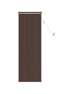 Tenda Veneziana Marrone Scuro con Motivo 150 x 60 cm PVC 2