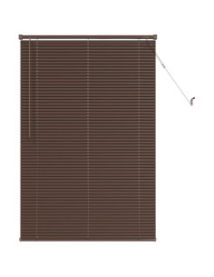 Tenda Veneziana Marrone Scuro con Motivo 150 x 70 cm PVC 2