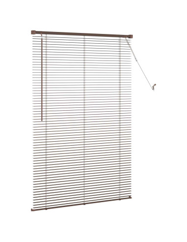 Tenda Veneziana Marrone Scuro con Motivo 150 x 70 cm PVC