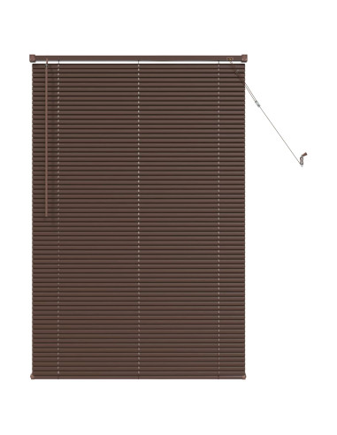 Tenda Veneziana Marrone Scuro con Motivo 150 x 100 cm PVC