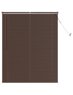 Tenda Veneziana Marrone Scuro con Motivo 150 x 120 cm PVC 2