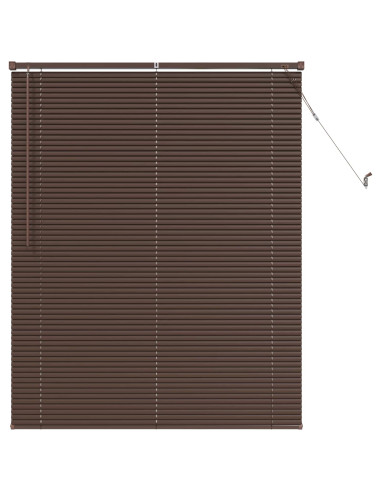 Tenda Veneziana Marrone Scuro con Motivo 150 x 120 cm PVC