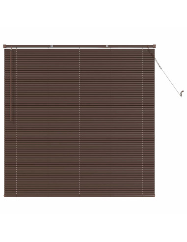 Tenda Veneziana Marrone Scuro con Motivo 150 x 140 cm PVC