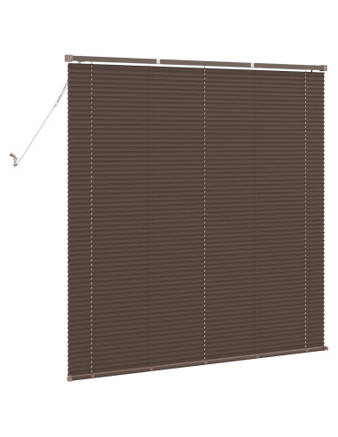 Tenda Veneziana Marrone Scuro con Motivo 150 x 150 cm PVC