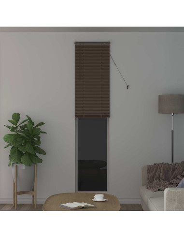 Tenda Veneziana Marrone Scuro con Motivo 213 x 40 cm PVC