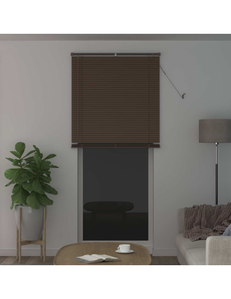 Tenda Veneziana Marrone Scuro con Motivo 213 x 70 cm PVC