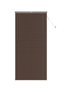 Tenda Veneziana Marrone Scuro con Motivo 213 x 80 cm PVC 2