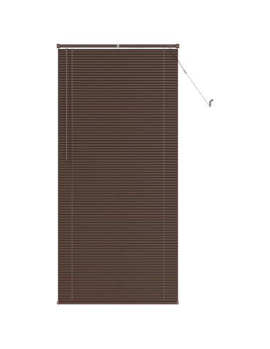 Tenda Veneziana Marrone Scuro con Motivo 213 x 80 cm PVC