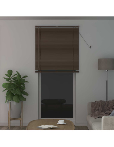 Tenda Veneziana Marrone Scuro con Motivo 213 x 80 cm PVC