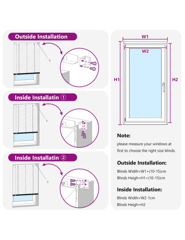 Tenda Veneziana Marrone Scuro con Motivo 213 x 90 cm PVC