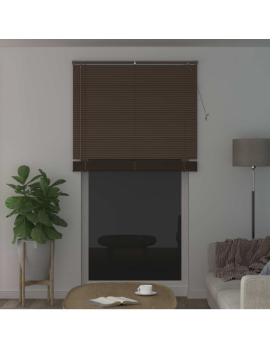 Tenda Veneziana Marrone Scuro con Motivo 213 x 120 cm PVC