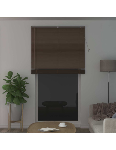 Tenda Veneziana Marrone Scuro con Motivo 213 x 120 cm PVC