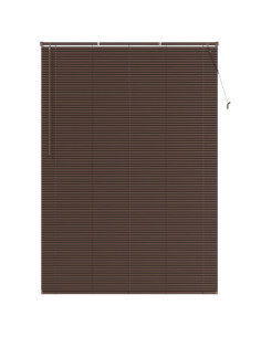 Tenda Veneziana Marrone Scuro con Motivo 213 x 130 cm PVC 2