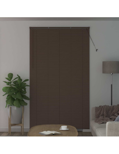 Tenda Veneziana Marrone Scuro con Motivo 213 x 130 cm PVC