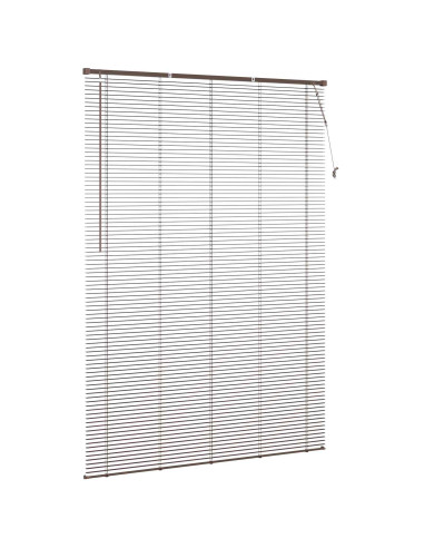 Tenda Veneziana Marrone Scuro con Motivo 213 x 130 cm PVC