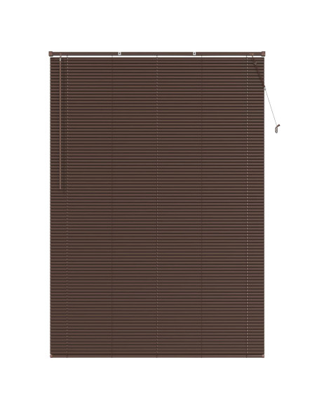 Tenda Veneziana Marrone Scuro con Motivo 213 x 140 cm PVC