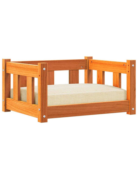 Letto per Cani Marrone cerato 55 x 45 x 28 cm Pino massello