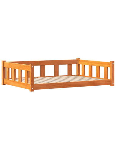 Letto per Cani Marrone cerato 100 x 70 x 28 cm Pino massello