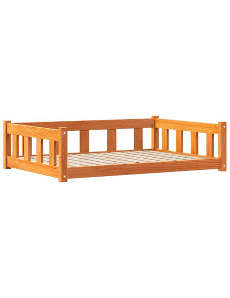 Letto per Cani Marrone cerato 100 x 70 x 28 cm Pino massello