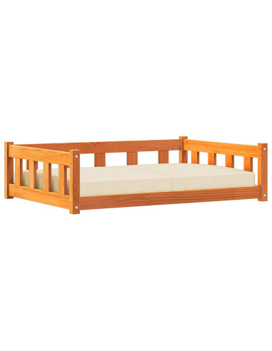 Letto per Cani Marrone cerato 100 x 70 x 28 cm Pino massello