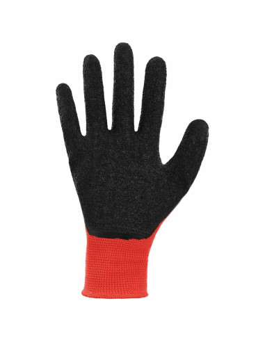 Guanti da Lavoro 12 pcs Rosso e Nero 7 / S