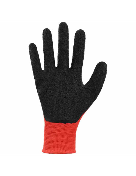 Guanti da Lavoro 24 pcs Rosso e Nero 7 / S