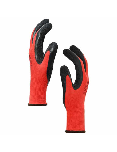 Guanti da Lavoro 12 pcs Rosso e Nero 8 / m