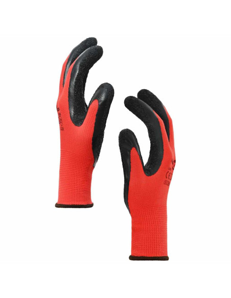Guanti da Lavoro 24 pcs Rosso e Nero 8 / m