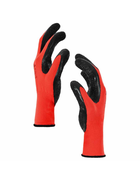 Guanti da Lavoro 12 pcs Rosso e Nero 10 / xl
