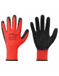 Guanti da Lavoro 24 pcs Rosso e Nero 10 / xl 2