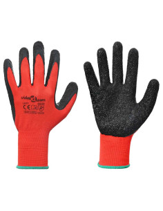 Guanti da Lavoro 12 pcs Rosso e Nero 11 / XXL 2