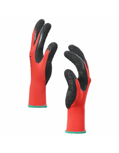 Guanti da Lavoro 12 pcs Rosso e Nero 11 / XXL