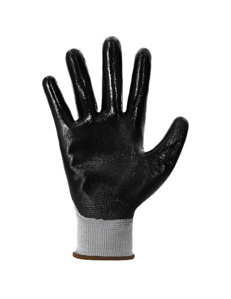 Guanti da Lavoro 12 pcs Grigio e Nero 8 / m Poliestere